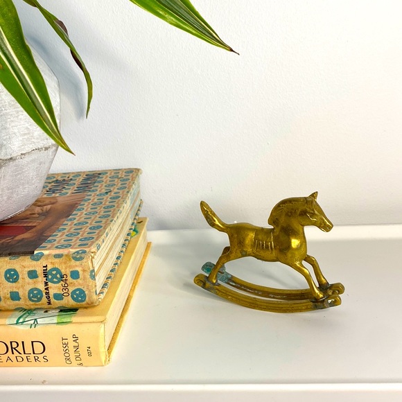 Vintage Brass Rocking Horse - Picture 1 of 1